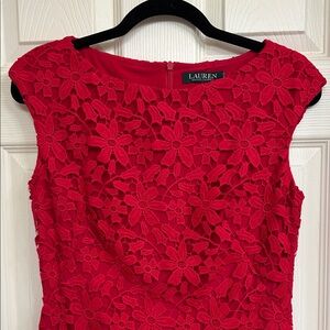 Lauren Ralph Lauren Red Floral Dress